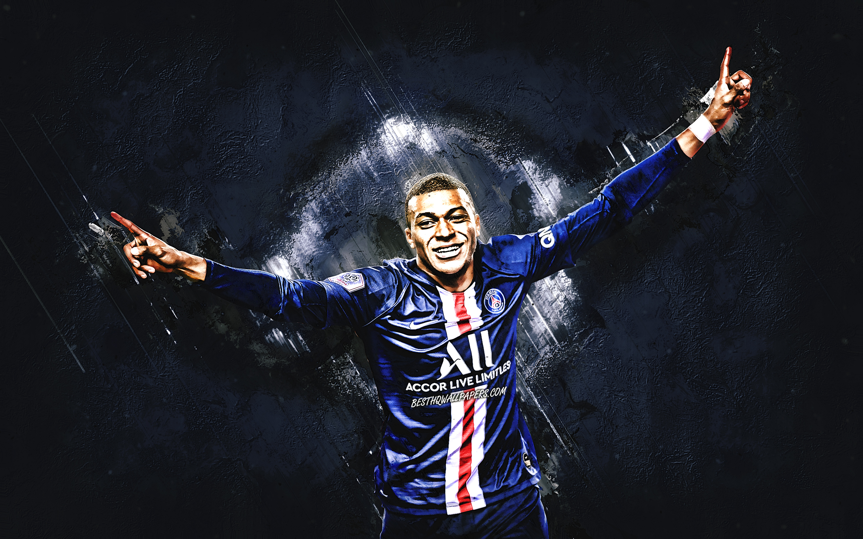 Download wallpapers Kylian Mbappe, PSG, football star, french soccer