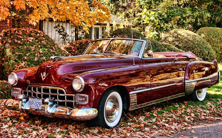 Cadillac S&#233;rie 62, outono, 1949 carros, retro carros, os carros americanos, 1949 Cadillac S&#233;rie 62, Cadillac