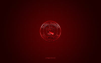 Sligo Rovers FC, Irish football club, red logo, red carbon fiber background, League of Ireland Premier Division, football, Sligo, Ireland, Sligo Rovers FC logo