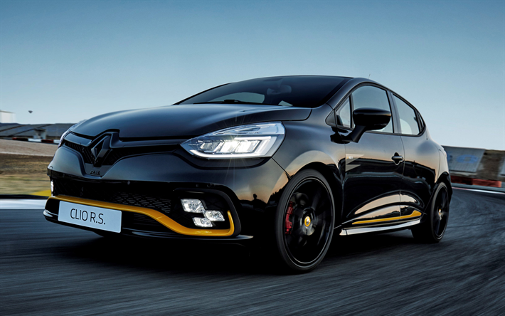 Renault Clio RS18, 4k, motion blur, 2018 cars, Renault Clio, tuning, french cars, Renault