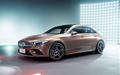 Mercedes-Benz А-klass L Sedan, studio, 2019 bilar, tyska bilar, А-klass L Sedan, Mercedes