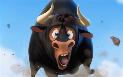 ferdinand, 2017, neue cartoons, 3d-bull, animationsfilm