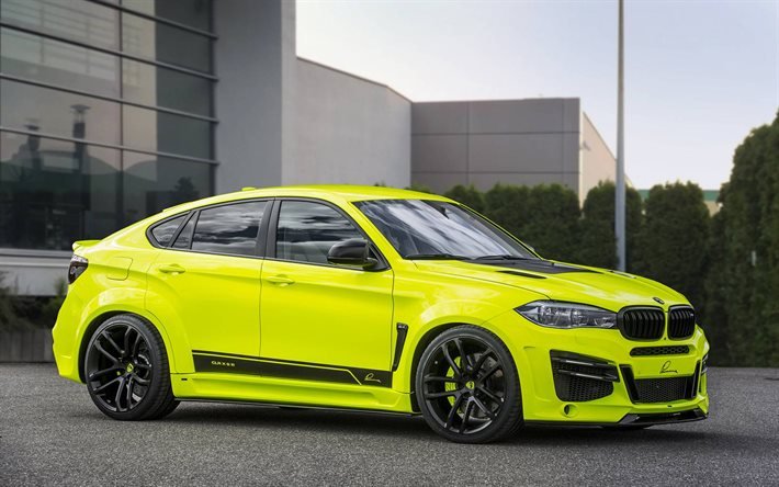 Lumma Design, tuning, BMW X6 M, F16, 2017 auto, auto tedesche, giallo x6, BMW