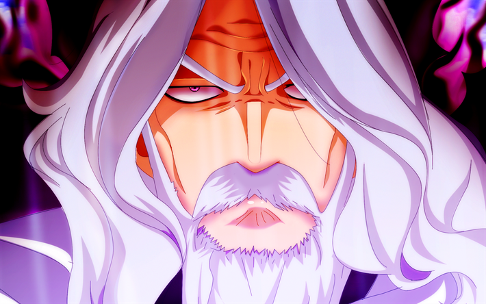 August, old man, warrior, Fairy Tail, manga, anime characters