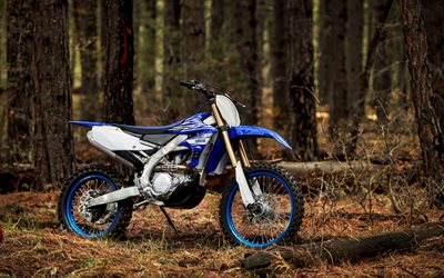 Yamaha YZ250, offroad, 2018 bikes, motocross, forest, extreme, Yamaha