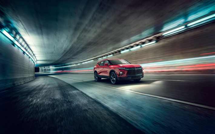 4k, Chevrolet Blazer RS, road, 2019 cars, crossovers, american cars, Chevrolet