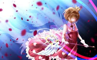 Sakura Kinomoto, magic wand, protagonist, CLAMPS, art, Cardcaptor Sakura Clear Card-hen, manga, Cardcaptor Sakura