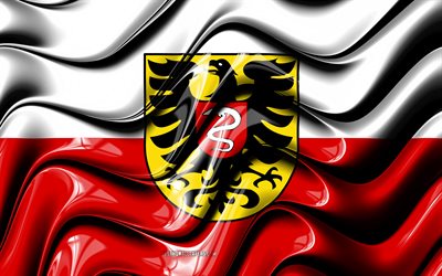 Aalen Bandeira, 4k, Cidades da Alemanha, Europa, Bandeira de Aalen, Arte 3D, Aalen, Cidades alem&#227;s, Aalen 3D bandeira, Alemanha