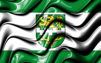 Bergisch Gladbach Flagga, 4k, St&#228;der i Tyskland, Europa, Flaggan i Bergisch Gladbach, 3D-konst, Bergisch Gladbach, Tyska st&#228;der, Tyskland 3D-flagga, Tyskland