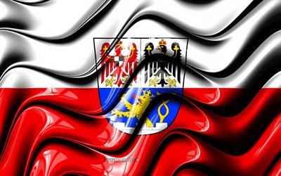 Ganho Bandeira, 4k, Cidades da Alemanha, Europa, Bandeira de Erlangen, Arte 3D, Ganho, Cidades alem&#227;s, Obter 3D bandeira, Alemanha