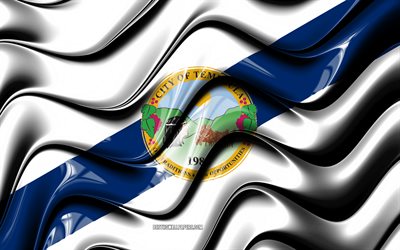 Temecula lippu, 4k, Yhdysvaltain kaupungeissa, California, 3D art, Lipun Temecula, USA, Kaupungin Temecula, amerikan kaupungit, Temecula 3D flag, YHDYSVALTAIN kaupungeissa, Temecula