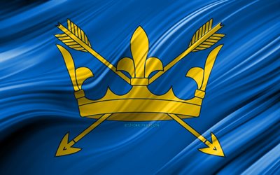 4k, Suffolk bandeira, munic&#237;pios ingl&#234;s, 3D ondas, Bandeira de Suffolk, Condados da Inglaterra, Condado De Suffolk, distritos administrativos, Suffolk 3D bandeira, Europa, Inglaterra, Suffolk