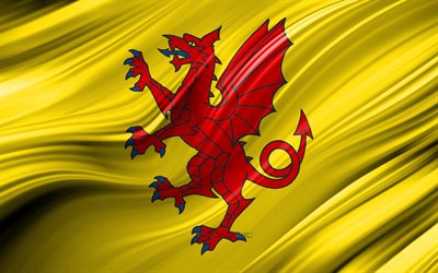 4k, Somerset flagga, engelska l&#228;n, 3D-v&#229;gor, Flagga av Somerset, Grevskapen i England, Somerset County, administrativa distrikt, Somerset 3D-flagga, Europa, England, Somerset