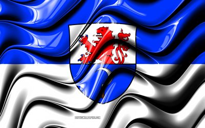 Remscheid Flag, 4k, Cities of Germany, Europe, Flag of Remscheid, 3D art, Remscheid, German cities, Remscheid 3D flag, Germany