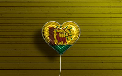 I Love Berkshire, 4k, realistic balloons, yellow wooden background, Day of Berkshire, english counties, flag of Berkshire, England, balloon with flag, Counties of England, Berkshire flag, Berkshire
