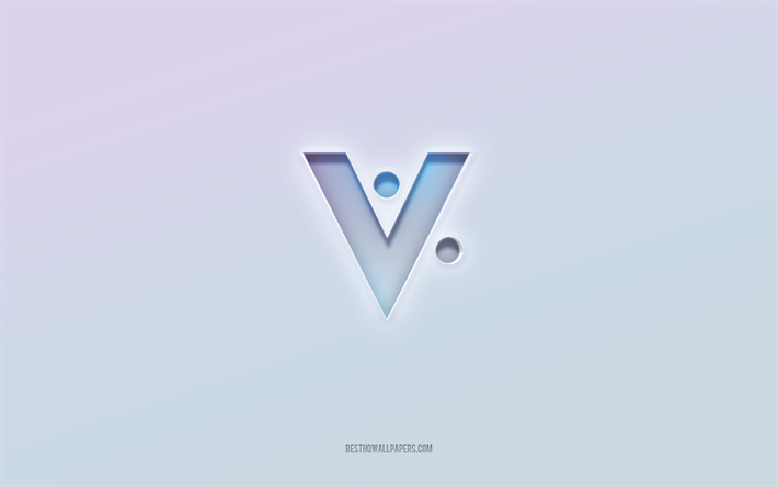 logotipo de vericoin, texto 3d recortado, fondo blanco, logotipo de vericoin 3d, emblema de vericoin, vericoin, logotipo en relieve, emblema de vericoin 3d