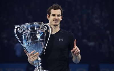 Andy Murray, Tennis, ATP, British tennis player, first racket of the world, trophy, ATP World Tour