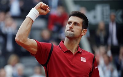 El serbio Novak Djokovic, pista de Tenis, ATP, el tenista serbio, retrato
