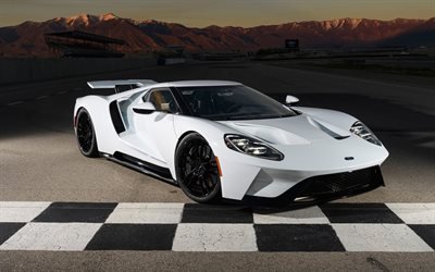 Ford GT, chemin de c&#226;bles, 2017 voitures, supercars, Ford, sportcars