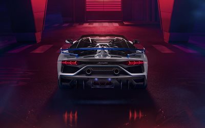 Lamborghini Aventador SVJ Xago Edition, 2020, exterior, rear view, luxury supercar, tuning Aventador, Italian sports cars, Lamborghini