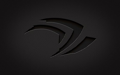 Nvidia carbon logo, 4k, grunge art, carbon background, creative, Nvidia black logo, brands, Nvidia logo, Nvidia