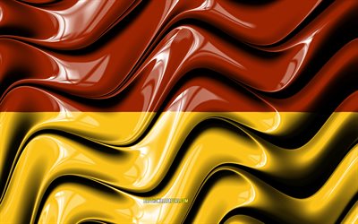 Tolima Flag, 4k, Departments of Colombia, South America, Day of Tolima, Flag of Tolima, 3D art, Tolima, colombian departments, Tolima 3D flag, Colombia