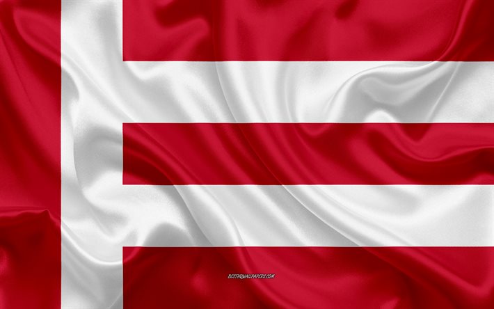 アイントホーフェンの国旗, 4k, シルクの質感, アイントホーフェン, オランダ, アイントホーフェン旗, オランダの都市