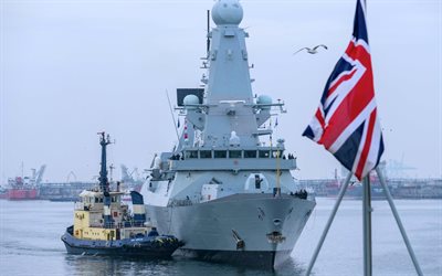 HMS Duncan, D37, British destroyer, Royal Navy, Daring-class, air-defense destroyer, British warships