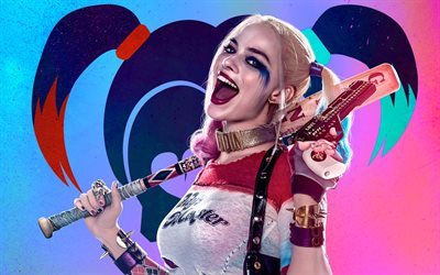 harley quinn, comedy, suicide squad, fiction, action, 2016, margot robbie