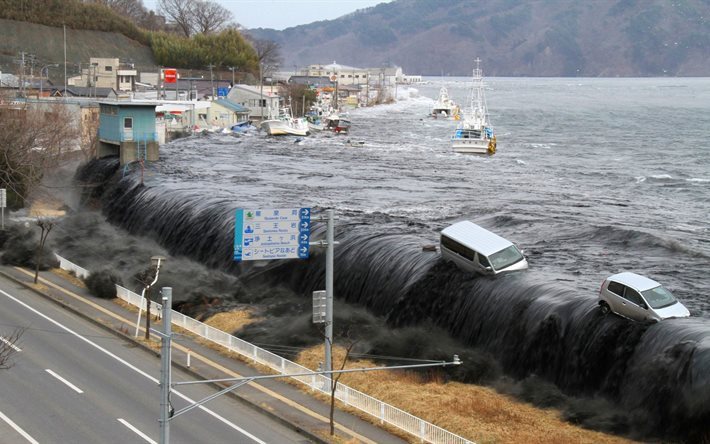 element, katastrophe, tsunami