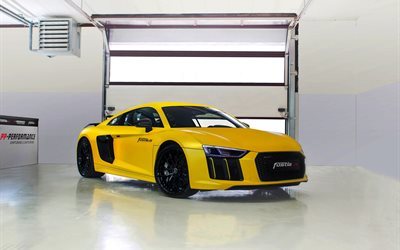 more, v10, yellow, 2016, coupe, tuning, audi, fostlade, garage