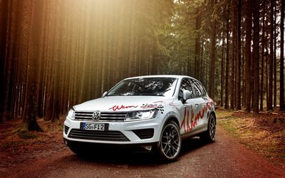 touareg, forest, volkswagen, 2016, concept, white, wimmer, tuning, prototype