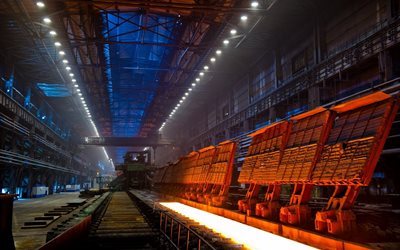 steel mill, steel, industrial, manufacture of metal
