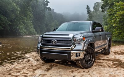 2015, off road, edition, toyota, river, tundra, pickup, nature