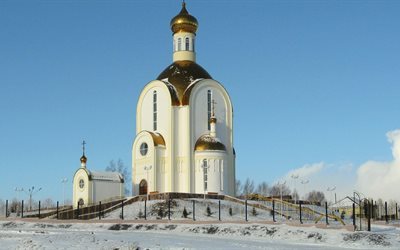 r&#250;ssia, templo, achinsk, arquitetura, krasnoyarsk krai