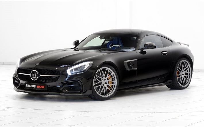 brabus 600, black, 2016, mercedes-amg, tuning, base, coupe