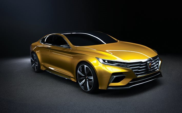 roewe, coup&#233;, vis&#227;o r, amarelo, conceito, 2016