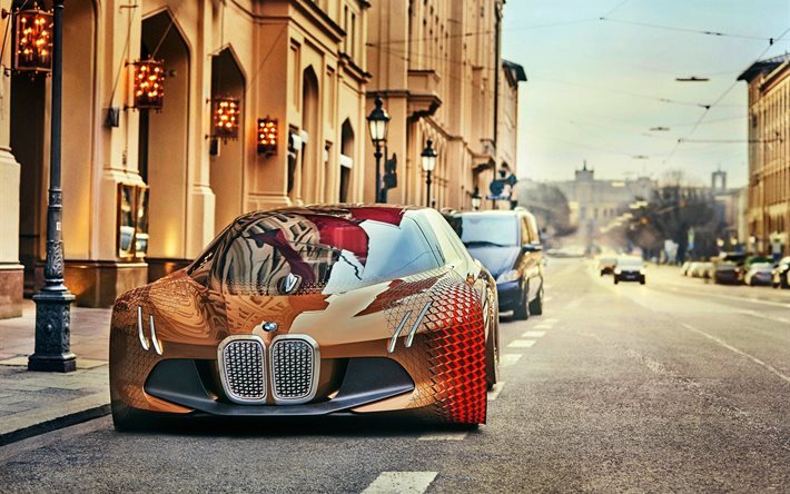 100 prochaines, 2016, vision, bmw, ville, voiture, concept