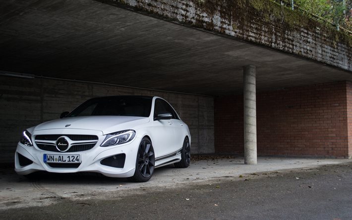 amg, tuning, 2015, vit, lorinser, c450, sport, atelier, mercedes benz, w205, sedan