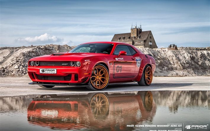 2016, rojo, hellcat, antes-dise&#241;o, tuning, challenger, dodge, dodge challenger