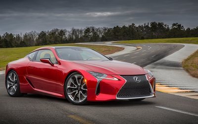 coupe, lc 500, red, 2017, lexus, track