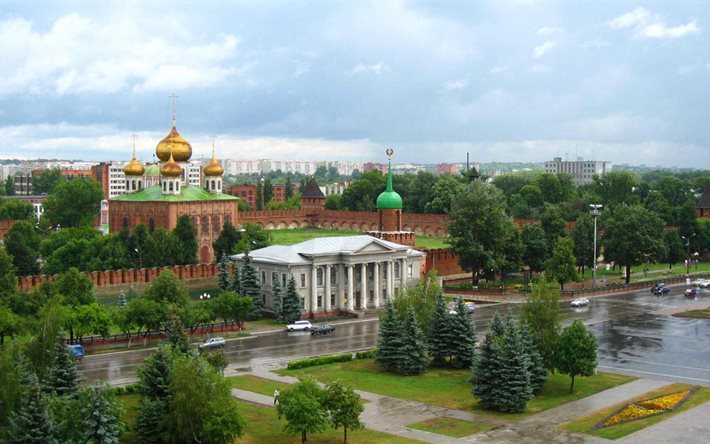church, summer, building, architecture, city, tula, dome, russia