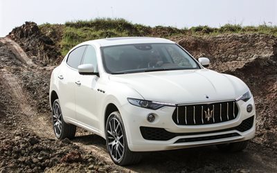 maserati, levante, 2017, white, suv