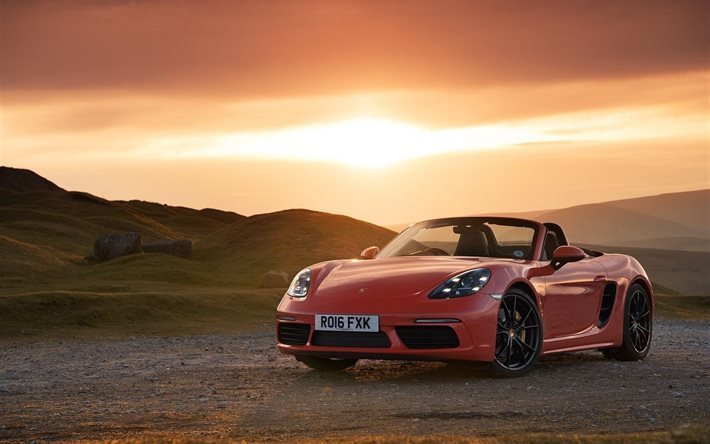 boxster, 2016年, 718, ポルシェ, 自然