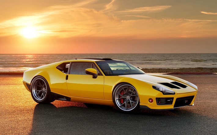 coast, 1971, pantera, yellow, ringbrothers, detomaso, sports