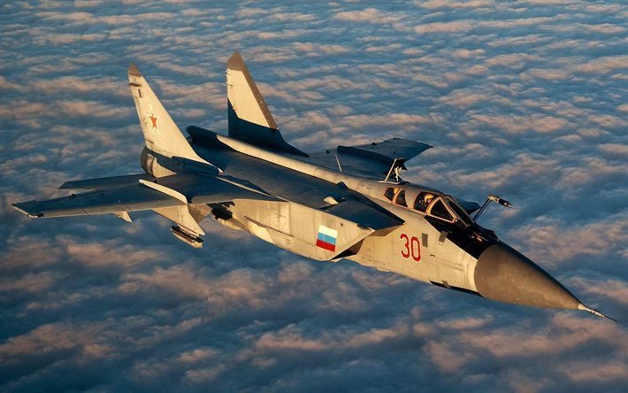 jet militaire, avion, fighter, russe, supersonique, force a&#233;rienne russe, mig 31, intercepteur