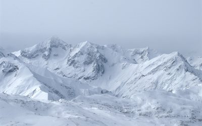 berg, topp, sn&#246;, landskapet, naturen