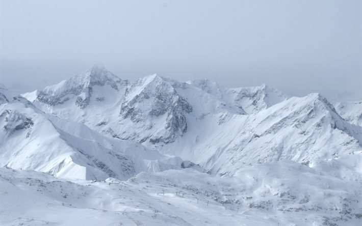 monta&#241;as, top, la nieve, paisaje, la naturaleza