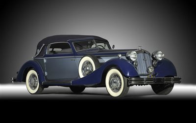 1937, horch 853, en sport, cabriolet, konvertibla, lyx d, retro, antik