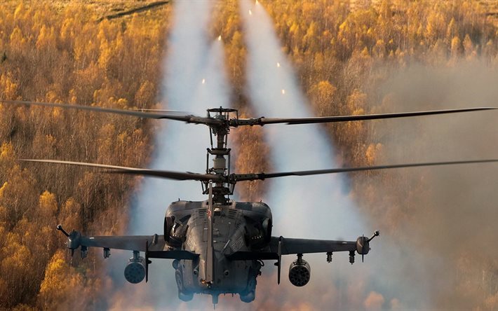air force russa, ka-52, ricognizione e attacco elicottero, alligatore, hokum b
